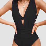Luxe Shaping Badeanzug mit tiefem V-Ausschnitt
