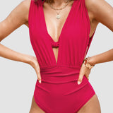Luxe Shaping Badeanzug mit tiefem V-Ausschnitt