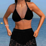 Laluna® | Eleganter Bikini aus einfarbigem Spitze