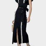 Cristina | Fabiana Top Elegante mit Volants und Kontrastnähten
