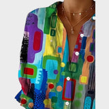 Estelle | Stilvolle, mehrfarbige Bluse