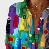 Estelle | Stilvolle, mehrfarbige Bluse