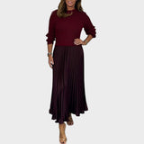 Chiara | Komplettset Pullover und Plissierter Rock