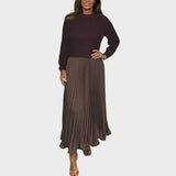 Chiara | Komplettset Pullover und Plissierter Rock