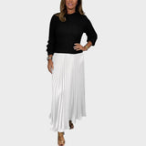 Chiara | Komplettset Pullover und Plissierter Rock