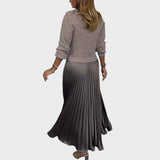 Chiara | Komplettset Pullover und Plissierter Rock