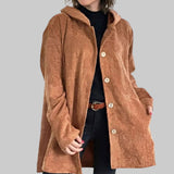 Adriana | Casual-Veloursjacke mit Kapuze für die Herbstsaison