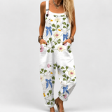 Bequeme Latzhose mit modischem Druck