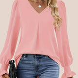 Mira | Elegante V-Ausschnitt Bluse