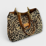 Leoparden-Tote-Bag Olivia aus Canvas
