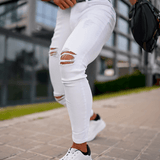 Vega Michele™ Zerrissene Jeans - Weiß