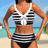 Laluna® | Bikini Streifen mit Hoher Taille