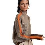 Lindemann Atelier | Malou – Pullover mit hohem Kragen und kontrastierenden Streifen