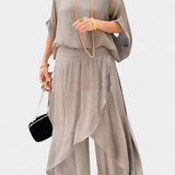 Flavia | Komplett-Set aus zwei Teilen mit weitem Top und asymmetrischem Rock