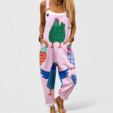 Bequeme Latzhose mit Eleganter Druck