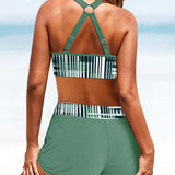 Bikini mit Hoher Taille Janette mit Rippstruktur