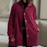 Adriana | Casual-Veloursjacke mit Kapuze für die Herbstsaison