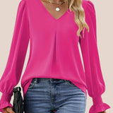 Mira | Elegante V-Ausschnitt Bluse