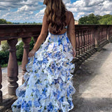 Uri | Midi-Kleid mit Blumenmuster und Rüschen