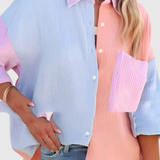 Juniper | Bluse mit Blockfarben-Buttons