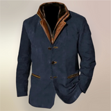 Victor | Vintage-Suedejacke mit Lederdetails