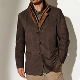Victor | Vintage-Suedejacke mit Lederdetails