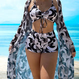 Laluna® | 3-teiliges Bikini-Set mit exklusivem Druck
