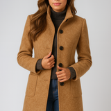 Tereza - Eleganter Mantel mit hohem Kragen