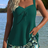 Laluna® | Gestreifter Tankini mit Strandhose im Zweiteiler