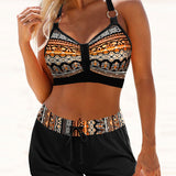 Maryan - Bikini Geometrisch mit Hoher Taille und Elastik