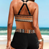 Maryan - Bikini Geometrisch mit Hoher Taille und Elastik