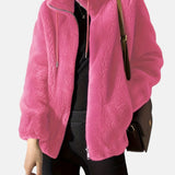 Alya – Jacke aus weichem Fellimitat mit Reißverschluss
