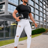 Vega Michele™ Zerrissene Jeans - Weiß