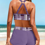 Bikini mit Hoher Taille Janette mit Rippstruktur