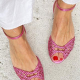 Isadora | Geflochtene Sandalen in Gold