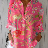 Floriana | Bluse mit exotischem Blumendruck