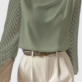 Zaraa | Elegante Bluse mit transparenten Ärmeln