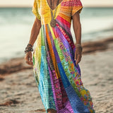 SOLAN | FLUIDES KLEID MIT MUSTER