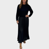 Chiara | Komplettset Pullover und Plissierter Rock