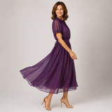 Flavia | Maxi Kleid mit Tropfenausschnitt und Spitzenrand