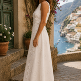 Della | Elegantes Maxikleid mit Stickerei