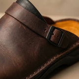 ROMANO | Handgefertigte Holzclogs aus natürlichem Leder