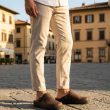 ROMANO | Handgefertigte Holzclogs aus natürlichem Leder