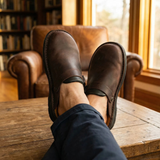ROMANO | Handgefertigte Holzclogs aus natürlichem Leder