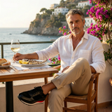 Sneaker aus Leder und Wildleder Stefano