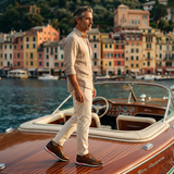 Sneaker aus Leder und Wildleder Stefano
