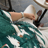 Sommerhemd Aurelio mit Reliefmuster Kranich
