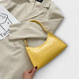 Glänzende Lederhandtasche Olivia