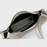 Glänzende Lederhandtasche Olivia
