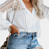 Sonnengewebte Spitze | Luftige Bluse mit femininer Eleganz